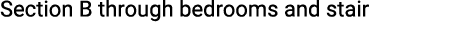 Section B through bedrooms and stair