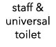 staff & universal toilet